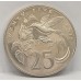 JAMAICA 1975 . TWENTY-FIVE 25 CENTS COIN . COMMEMORATIVE PROOF